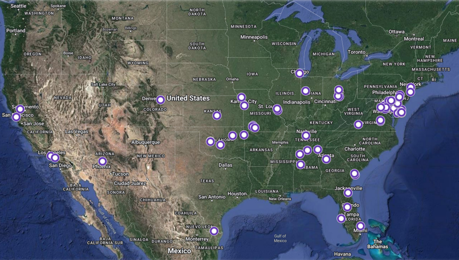 IronCutter end user locations map