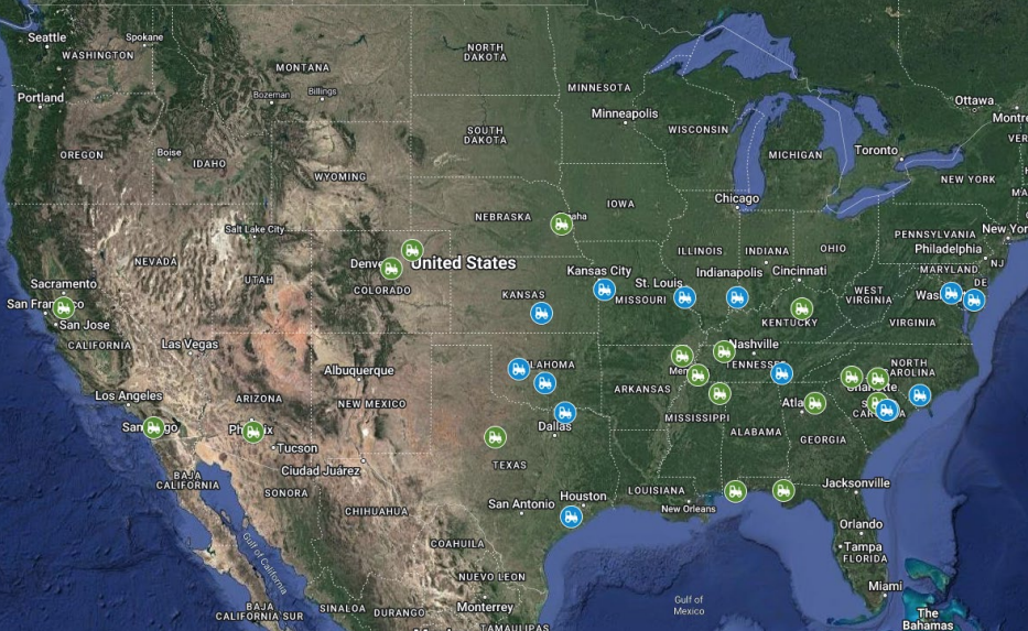 IronCutter farm trial locations map